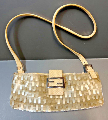 Vintage Sequin FENDI Baguette Bag Champagne Python Excellent Preowned Condition | eBay US