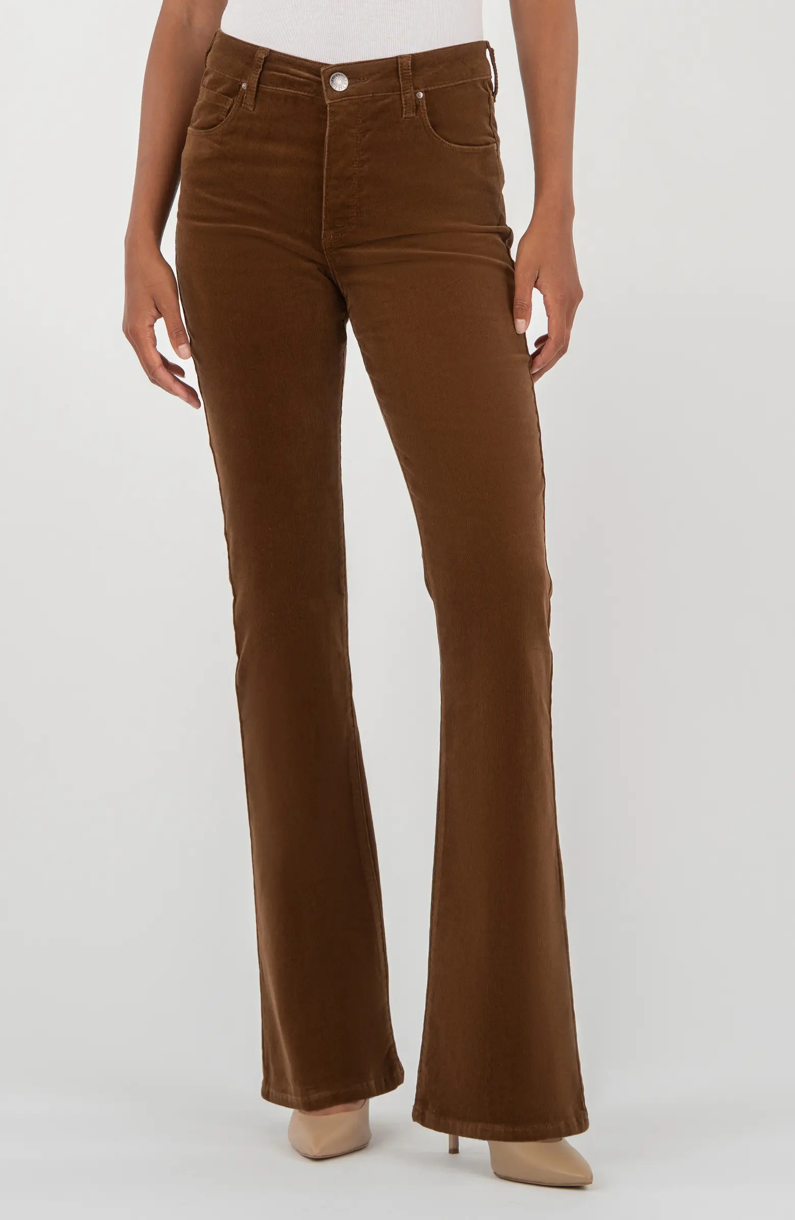 Ana Fab Ab High Waist Corduroy Flare Jeans | Nordstrom