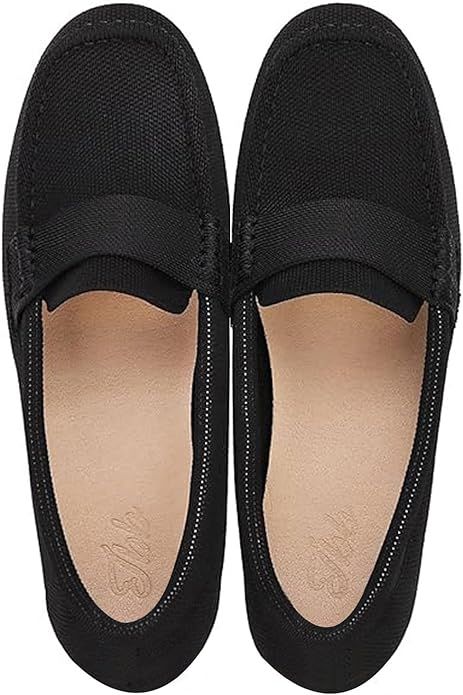 JBB Women Knit Loafers Men Driving Loafer Slip On Flat Boat Shoes Penny Moccasins Flat Bottom Bre... | Amazon (US)