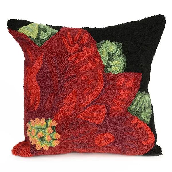 Liora Manne Frontporch Poinsettia Indoor Outdoor Throw Pillow | Kohl's