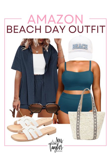 Beach outfit idea ! Perfect for a plus size vacation outfit! These Amazon fashion finds are travel wardrobe must haves ! 

#LTKstyletip #LTKplussize #LTKswim