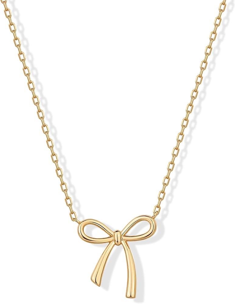 PAVOI 14K Gold Plated Dainty Cubic Zirconia Pendant Necklace for Women | Dot, Elephant, Butterfly... | Amazon (US)