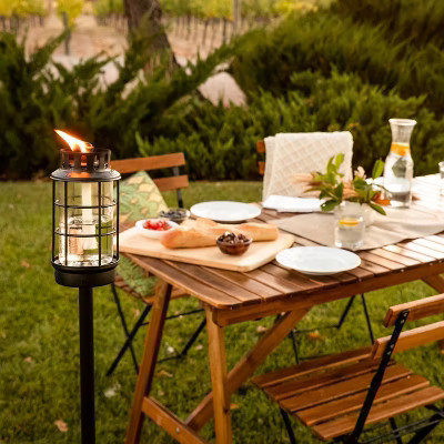 Round Lantern StepNStall Outdoor Torch - TIKI | Target