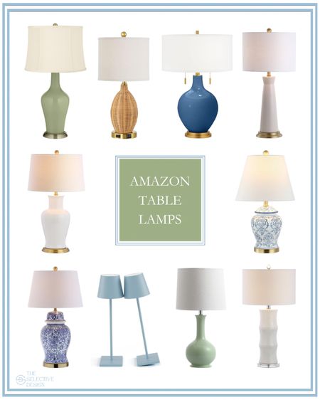 Affordable  table lamps from Amazon. 

Blue lamp, green lamp, rattan lamp, white lamp, chinoiserie lamp, Grandmillennial lamp, southern lamp, classic lamp, traditional lamp, battery lamp, blue and white lamp, affordable lamp, affordable home decor, Amazon lamps, Amazon home decor 

#LTKfindsunder100 #LTKfindsunder50 #LTKhome