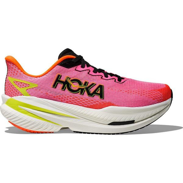 Women's HOKA Mach X 3 Running Shoes 8.5 Regular Neon Rose / Neon Tangerine | Scheels Sports