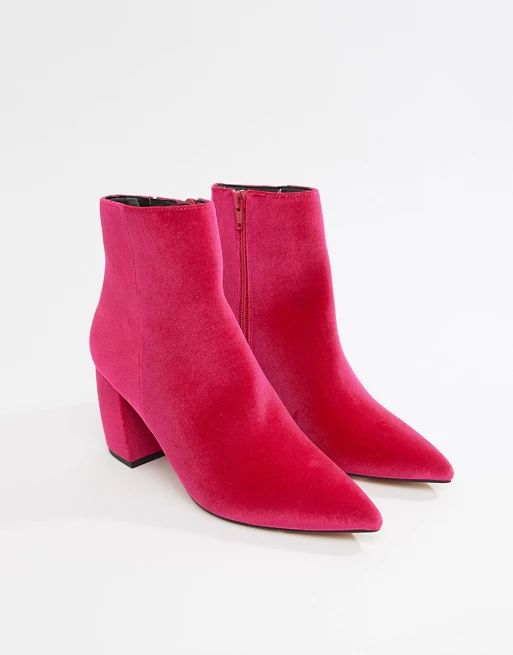 ASOS DESIGN Radius Velvet Ankle Boots | ASOS US
