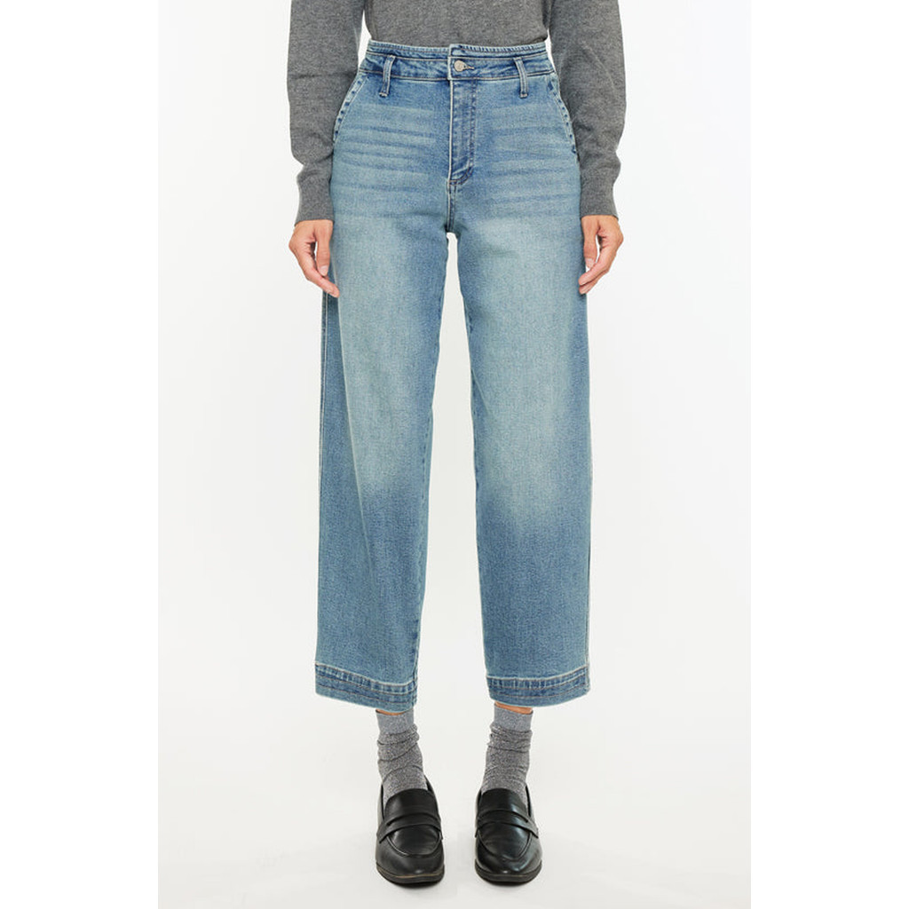 KanCan Devina Ultra High Rise Tapered Leg Jeans in Medium Wash at Nordstrom, Size 27 | Nordstrom