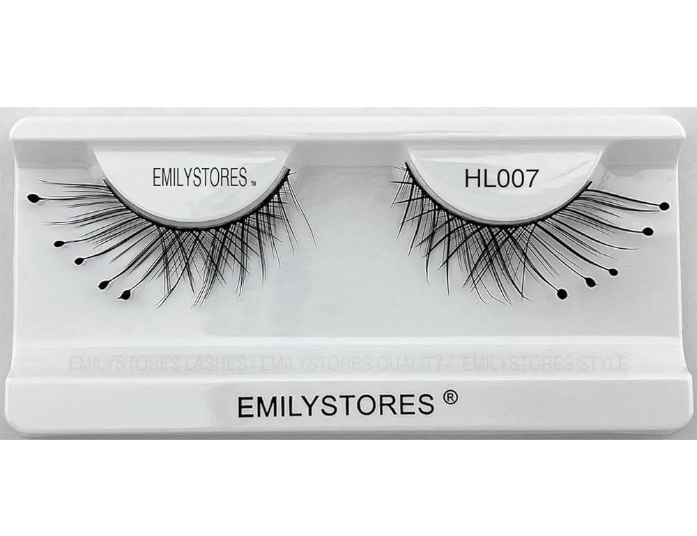 Halloween False Eyelashes, Dramatic Black Lashes with Dots for Yzma Costume, Reusable 1Pair | Amazon (US)