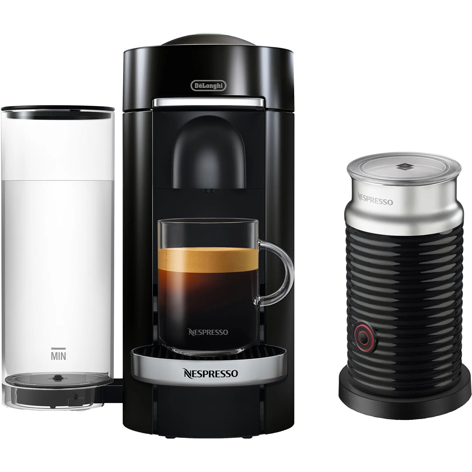 Nespresso Vertuo Plus Deluxe Coffee and Espresso Maker by De'Longhi with Aeroccino, Black | Walmart (US)