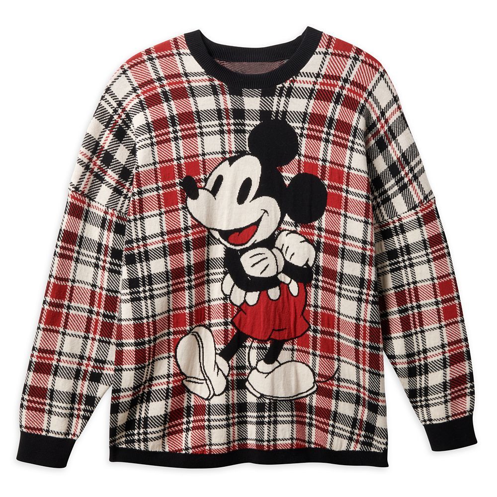 Mickey Mouse Holiday Plaid Spirit Jersey Sweater for Adults – Walt Disney World | Disney Store