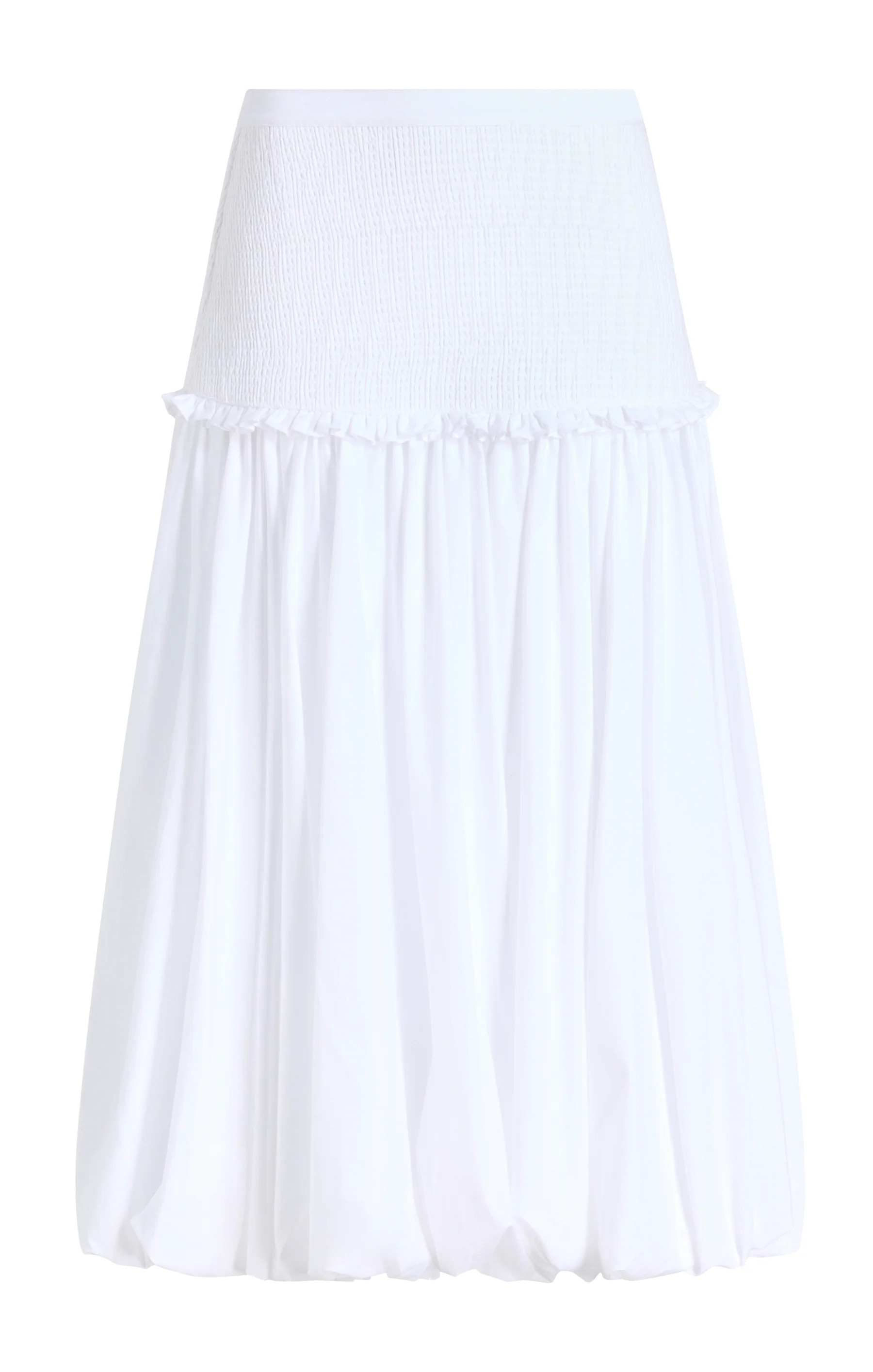 Smocked Ellah Skirt 6 / White | Cinq à Sept