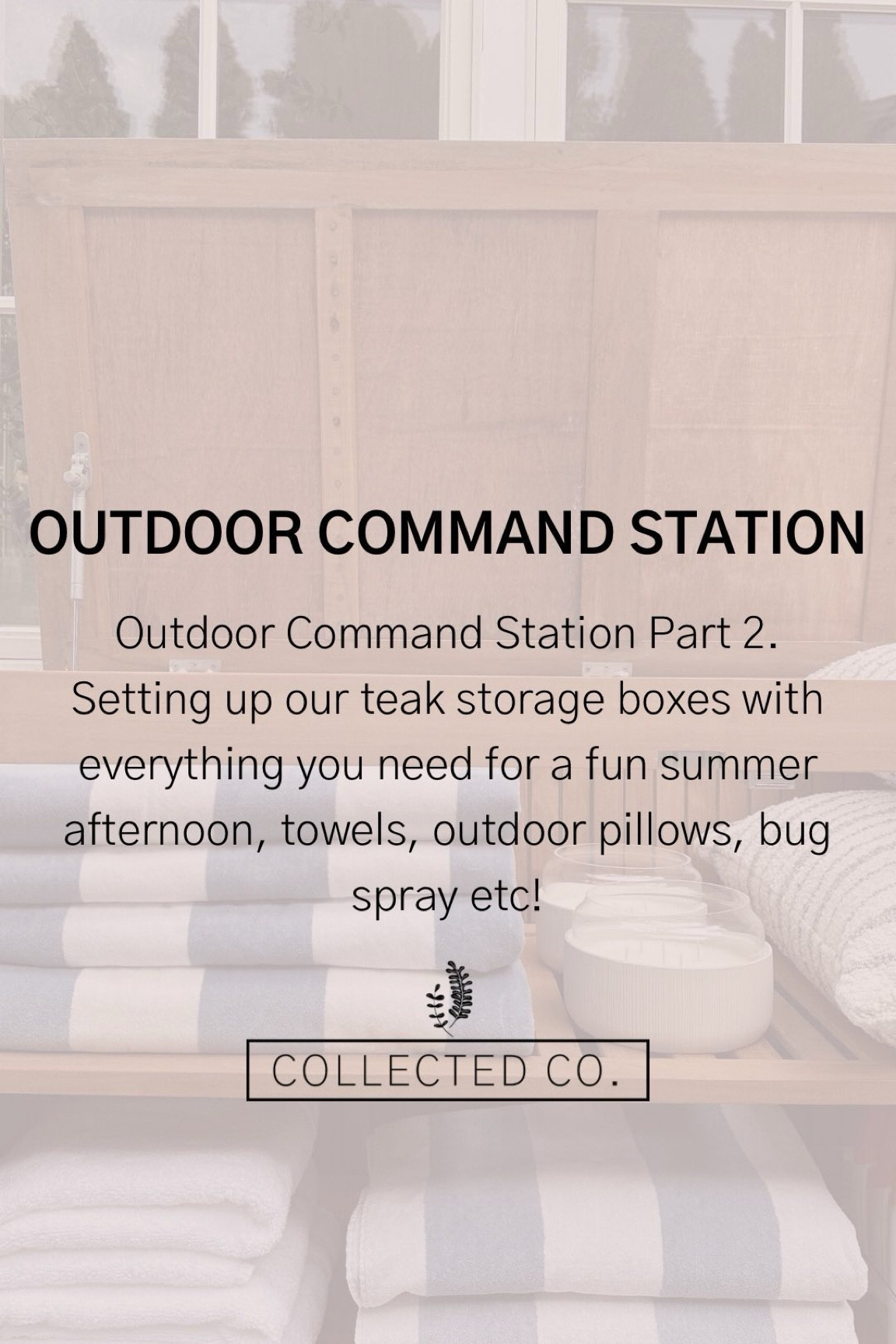 Freshen Up Friday ➡️ Outdoor command station part two: towels, sunblock, bug spray, clippers, outdoor pillows and candles! 

#freshenupfriday #summertime #hosting #summer #gimmethatsunshine #outdoorkitchen #outdoorpatio #outdoorstorage #organize #organization #neat #organizer #homeorganization #collectedco

#LTKHome #LTKxWayfair