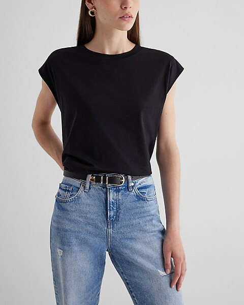 Skimming Crew Neck Short Sleeve Tee | Express