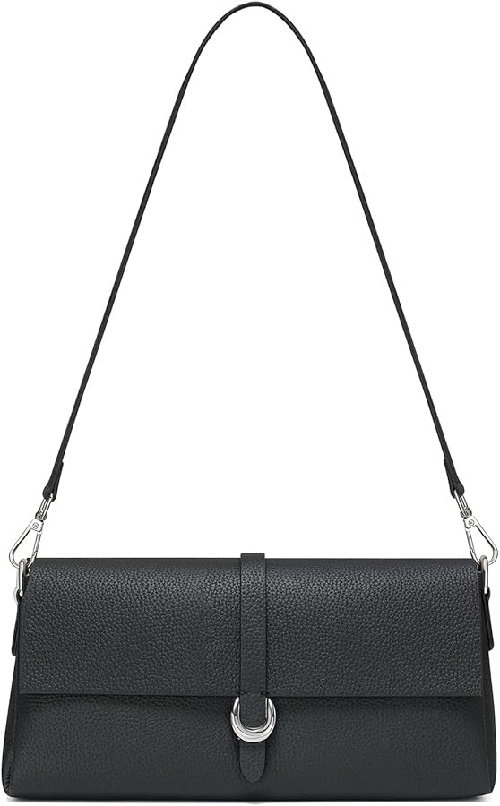 CHUNLI Genuine Leather Clutch Purses for Women Shoulder Bag Trendy Top-Handle Handbags with 2 Adj... | Amazon (US)