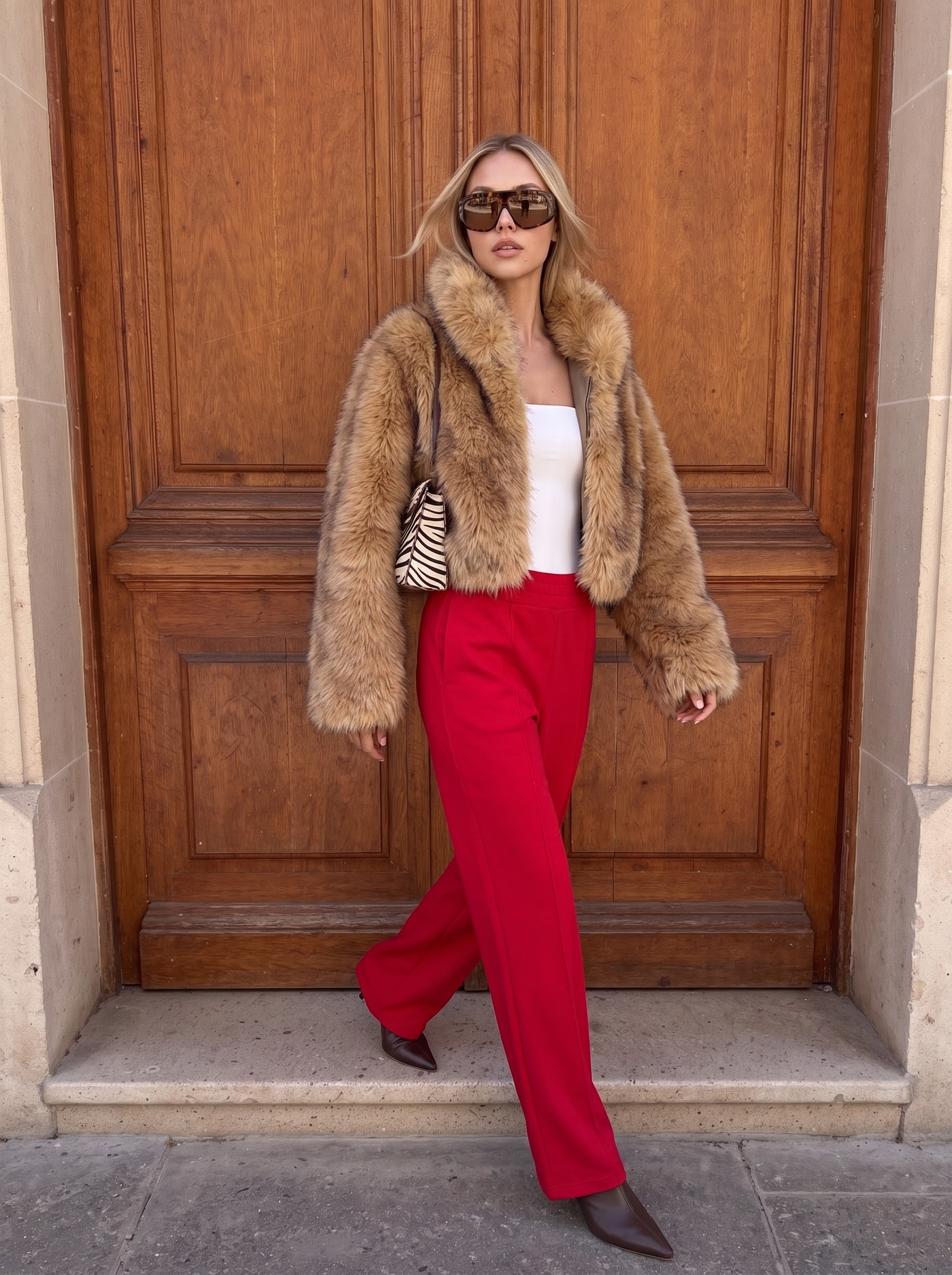 Obsessed with this Verafied shoulder bag in zebra
#LTKStyleTip #LTKSeasonal #LTKitbag
#winteroutfit #fauxfurjacket #widelegtrousers #shoulderbag 

 