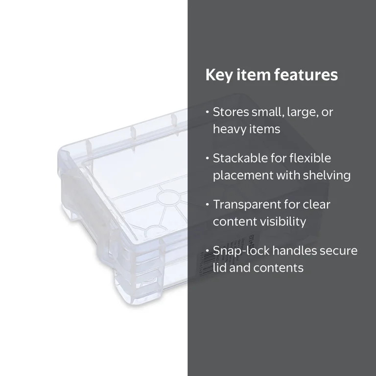 Pen+Gear Plastic Storage Box, Clear Desktop Organizer,New, 1 Counter per Pack | Walmart (US)