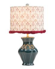 22.5in Tortoise Glass Table Lamp With Lamp Shade | TJ Maxx
