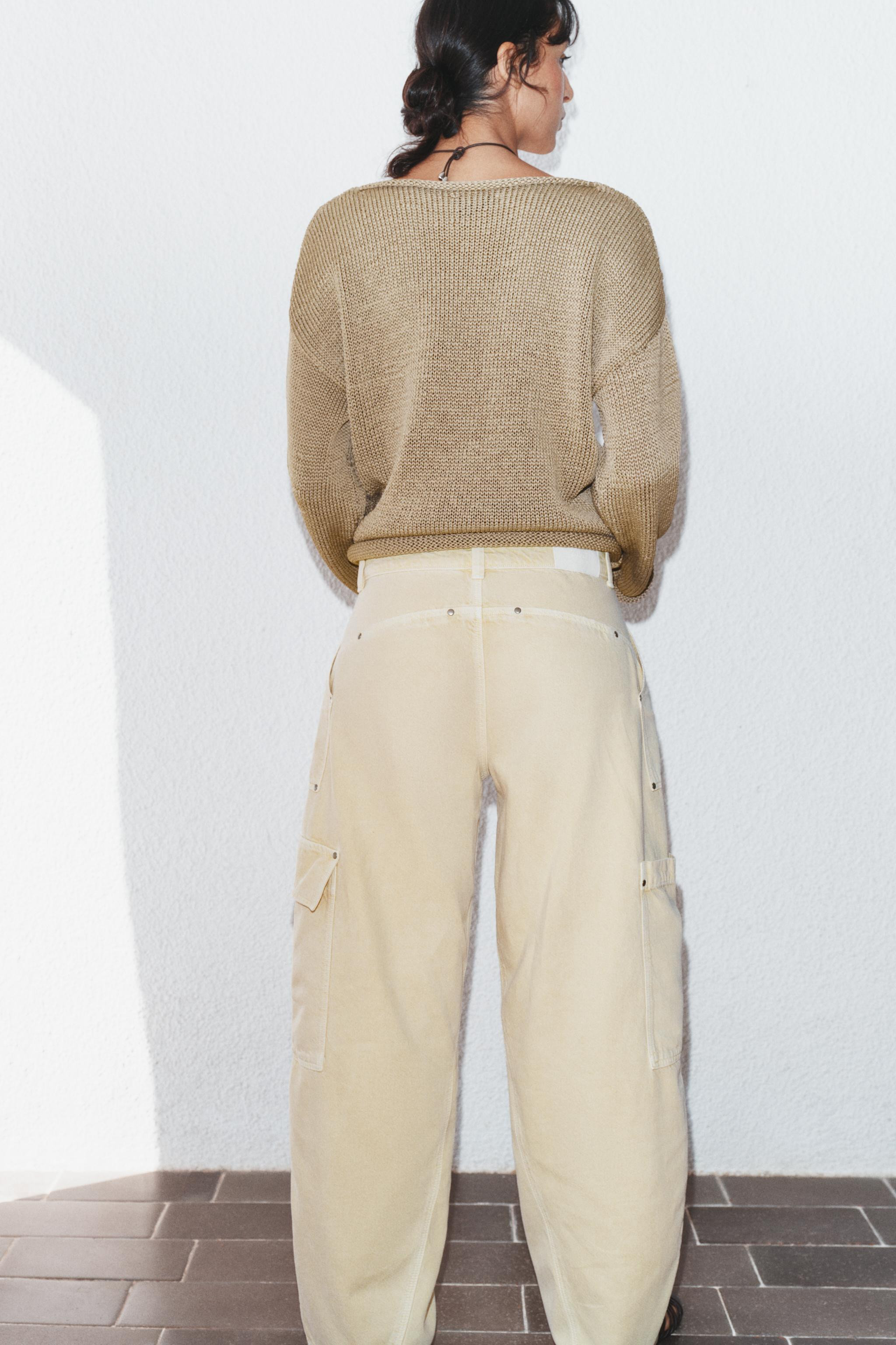 Z1975 MID-RISE BARREL CARGO JEANS | Zara US