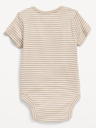 Unisex Short-Sleeve Striped Bodysuit for Baby | Old Navy (CA)