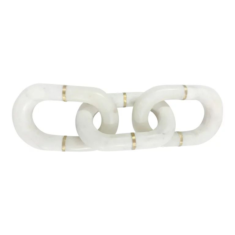 14" White and Gold Marble Chain Table Top Decor | Walmart (US)