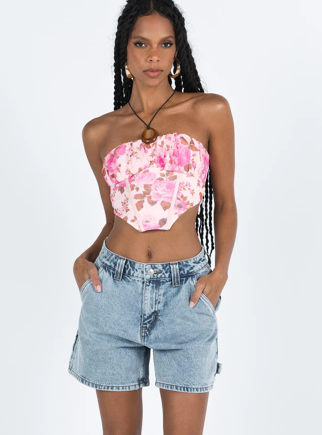 Lou Carpenter Denim Shorts Light Wash | Princess Polly US