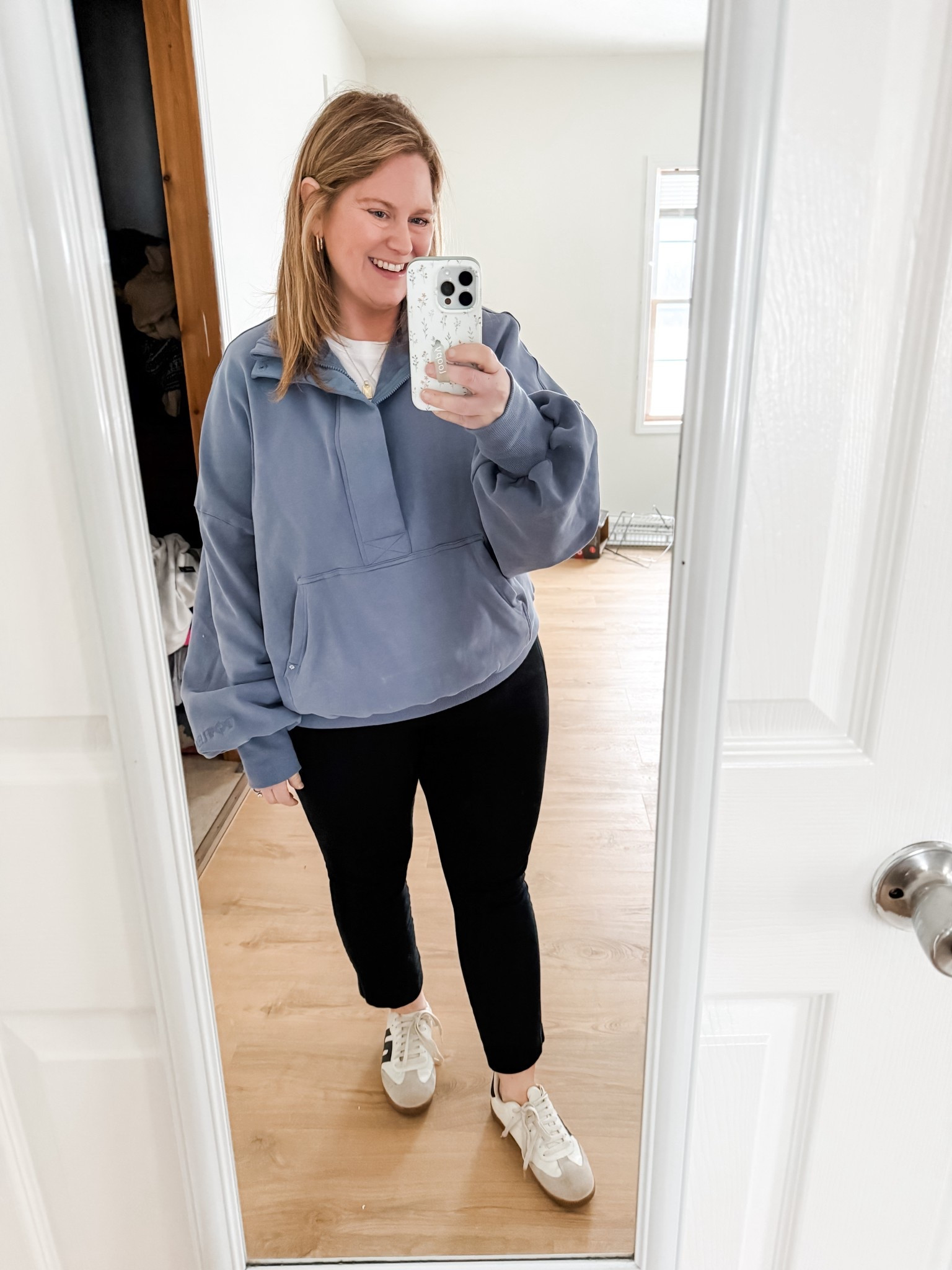 Teacher outfit! I’m loving this sweatshirt so much! Wearing a L/XL in it.  Wearing a 16 petite in my pixie pants 

#LTKWorkwear #LTKPetite #LTKMidsize