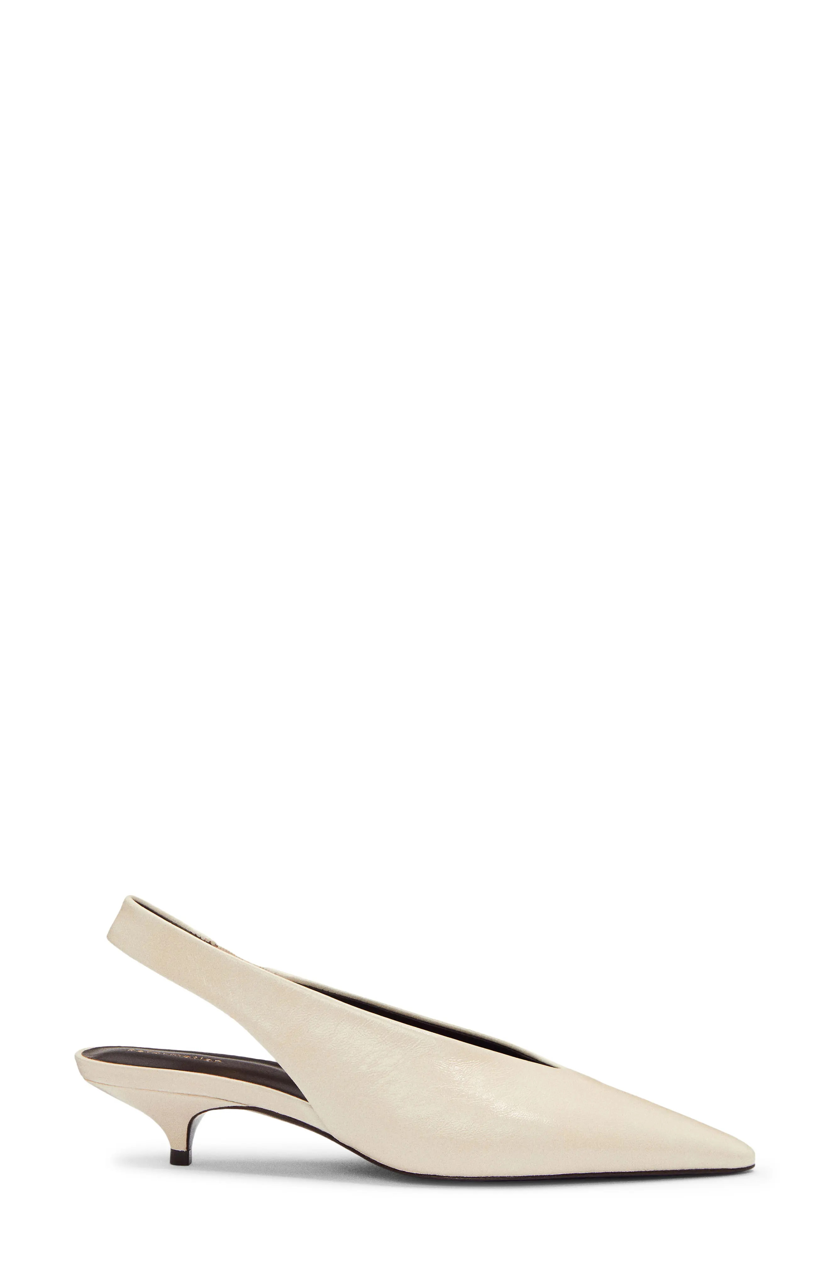 Reformation Calista Slingback Pump in Black Leather at Nordstrom, Size 5 | Nordstrom