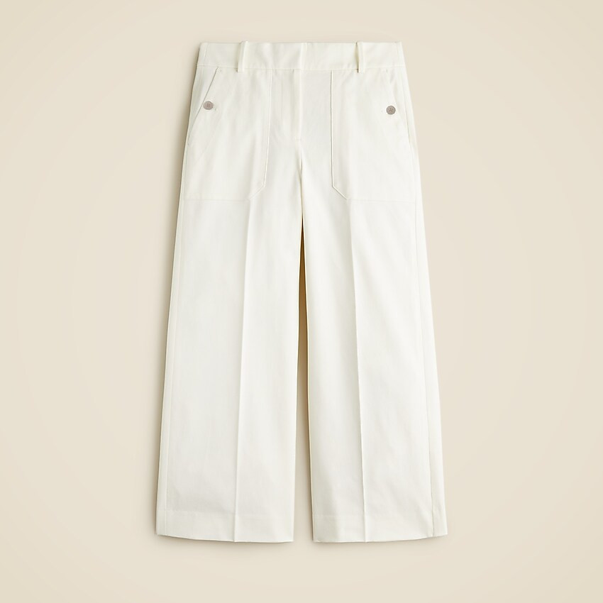 Petite wide-leg pant in bi-stretch cotton | J. Crew US