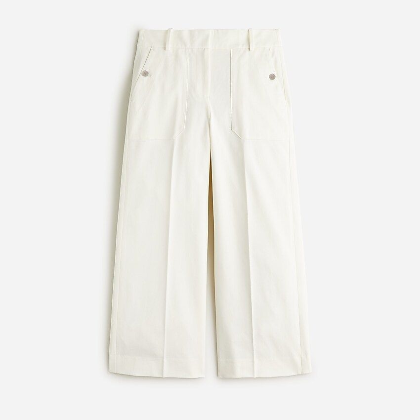 Wide-leg pant in bi-stretch cotton | J.Crew US