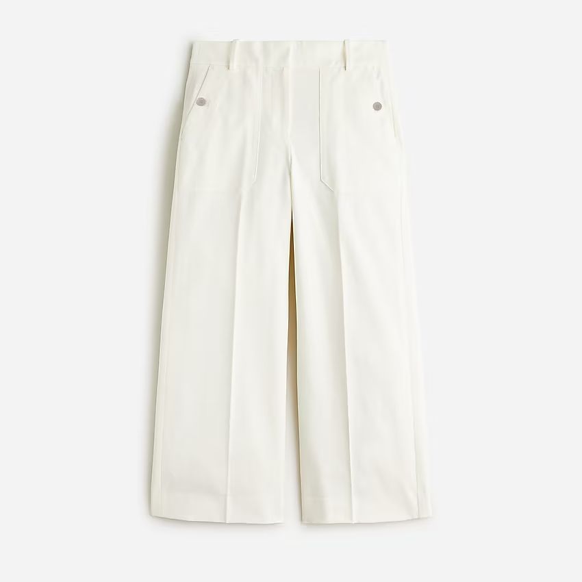 Petite wide-leg pant in bi-stretch cotton | J.Crew US