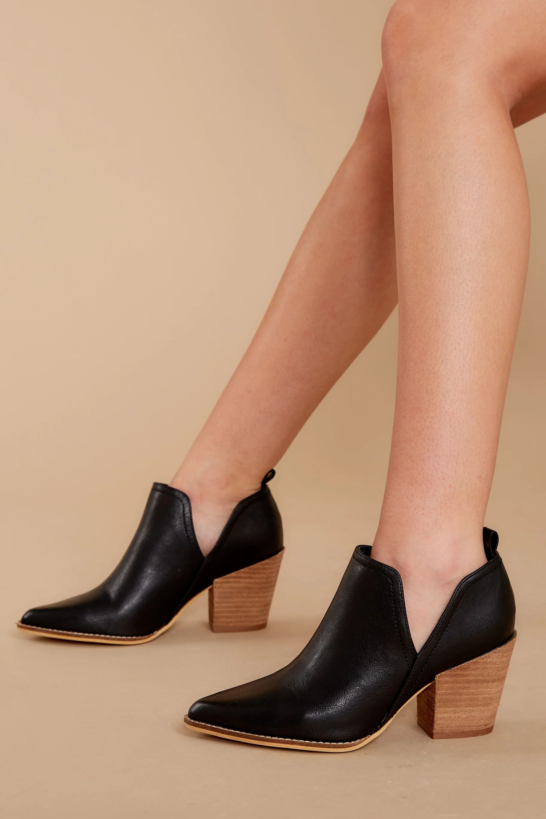 Change The Tempo Black Ankle Booties | Red Dress 