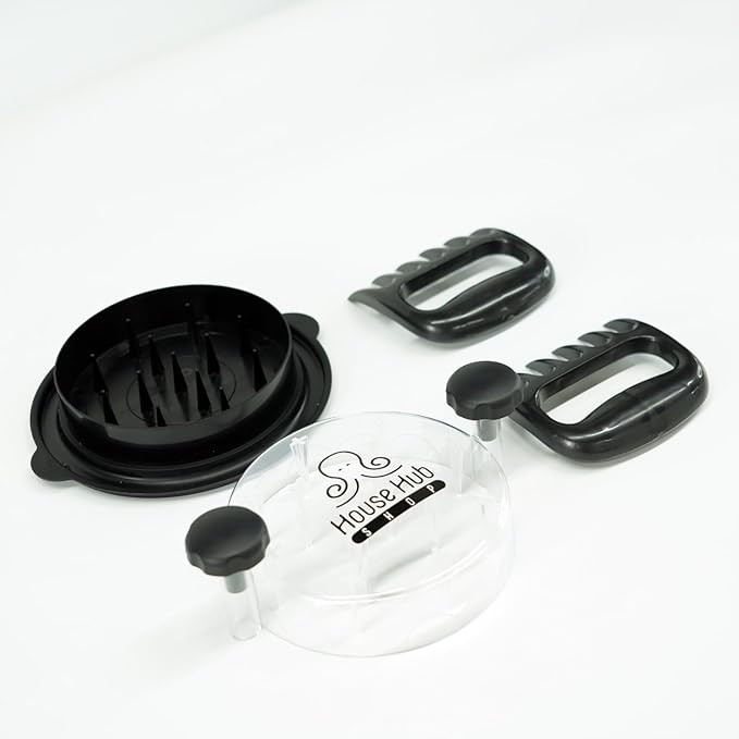 Chicken Shredder Tool with Clear Lid, Anti-Slip Design, Ergonomic Handle with Meat Shredder Claws... | Amazon (US)