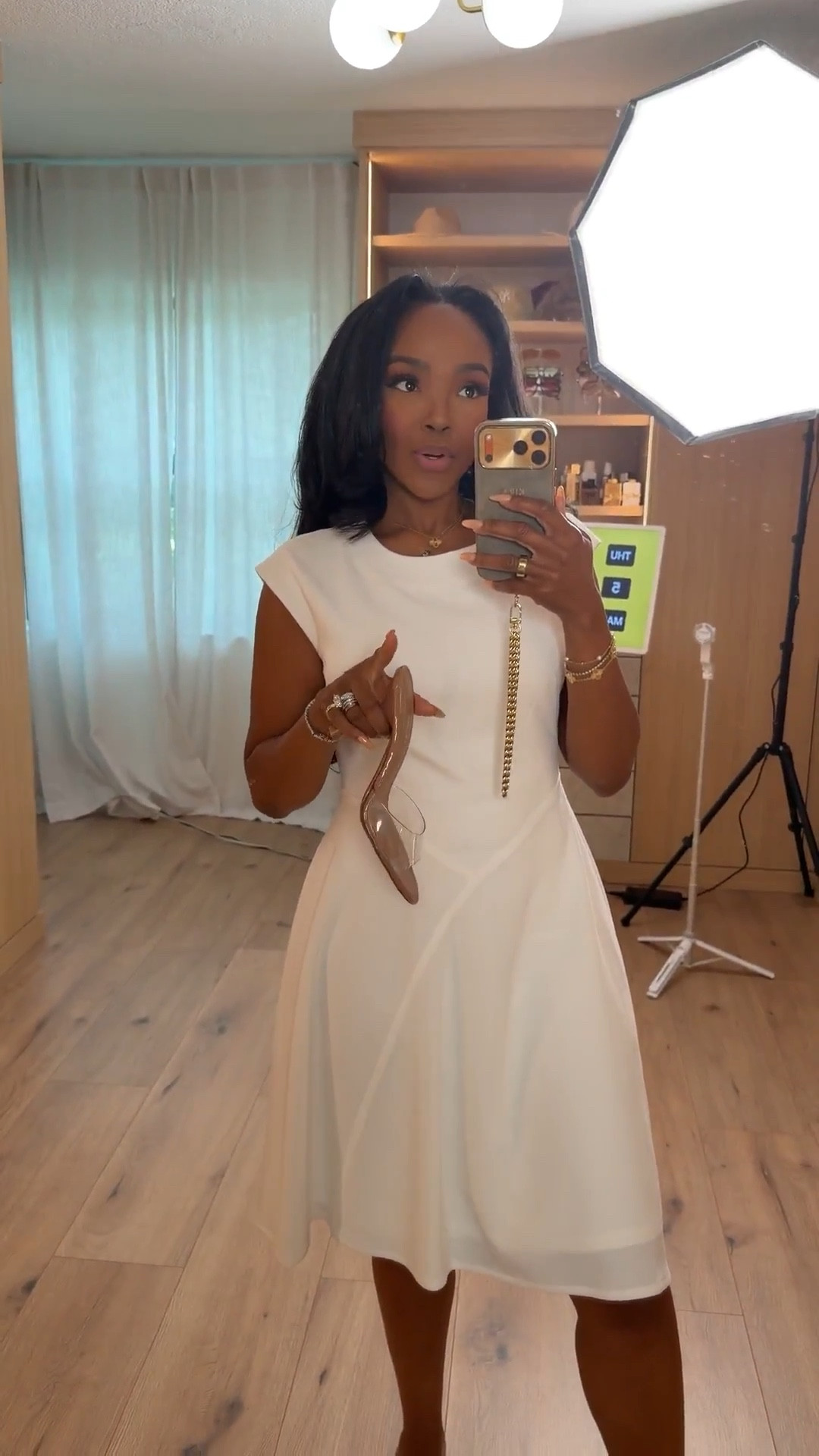 Scroll to shop!! This elegant white mini dress styled with neutral clear heels is perfect for Easter, bridal events, date nights, brunch, vacation dinners, or summer parties. @Macys 

#LTKSeasonal #LTKootd #LTKPetite

#LTKgrwm #LTKPetite #LTKootd