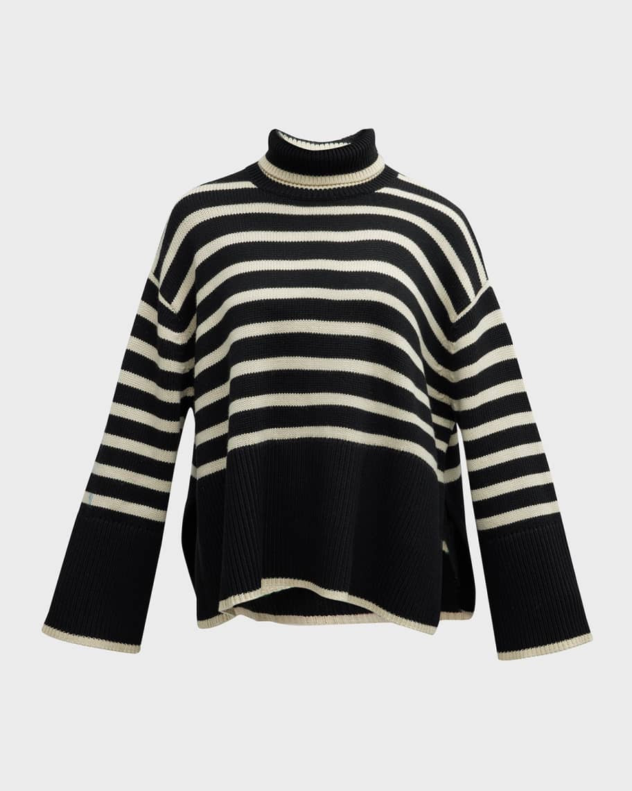 Signature Stripe Wool Turtleneck | Neiman Marcus