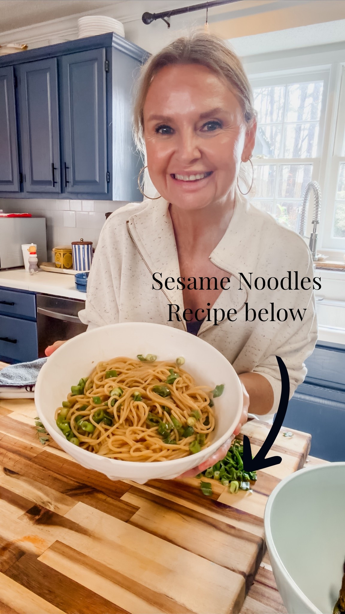 These sesame noodles are one of those recipes that never get old. Simple, flavorful, and just as good the next day — sometimes even better. We love them warm, but they’re also delicious served cold as a noodle salad.

This recipe is a longtime family favorite from Pioneer Woman, and it’s one I’ve made so many times it feels like part of our own kitchen story now. 🤍

⸻

Simple Sesame Noodles

Ingredients:
• 12 oz thin noodles (angel hair, spaghetti, or lo mein)
• ¼ cup soy sauce
• 2 tbsp sugar
• 4 garlic cloves, minced
• 2 tbsp rice vinegar
• 3 tbsp toasted sesame oil
• ½ tsp hot chili oil (more or less to taste)
• 4 tbsp canola oil
• ¼ cup water
• 4 green onions, thinly sliced (white and light green parts)

⸻

Instructions:
	1.	Cook noodles according to package directions. Drain and set aside.
	2.	While noodles cook, whisk together soy sauce, sugar, garlic, rice vinegar, sesame oil, hot chili oil, canola oil, and water.
	3.	Pour sauce over warm noodles and toss well to coat.
	4.	Add sliced green onions and toss again.
	5.	Serve warm, or refrigerate and enjoy cold as a noodle salad.

Perfect on its own, or topped with leftover steak or grilled chicken for an easy, satisfying meal.

⸻

Follow @bessieandcompany for more little everyday moments from our Georgia garden, plus Southern recipes, cozy home, and seasonal inspo. 🤍
#LTKfood #LTKhome #easyrecipes #homecooking #familyfavorites #cozykitchen #southernrootsmodernplates #bessieandcompany

#LTKHome #LTKfoodie #LTKBeauty