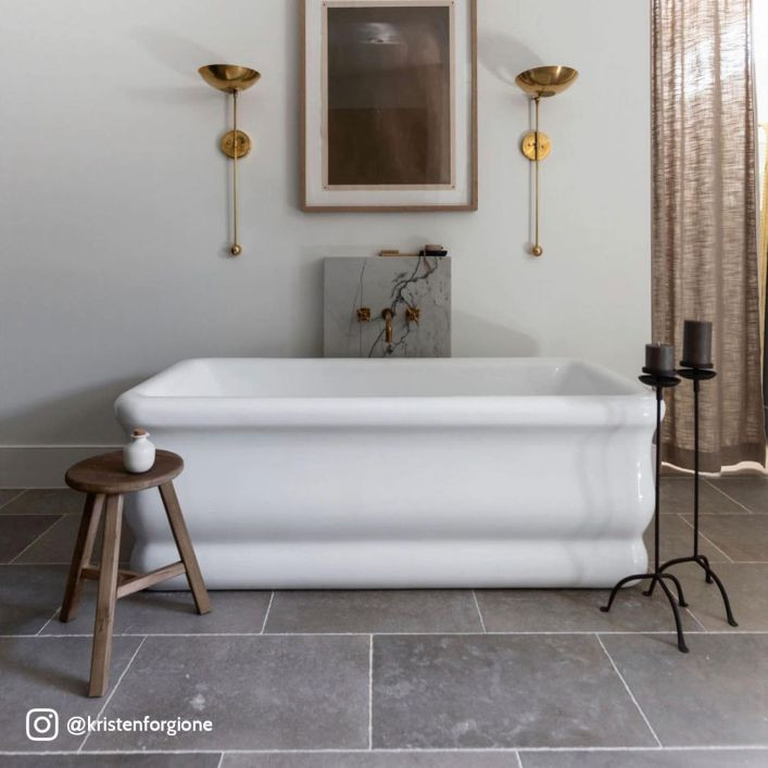 Randolph Morris Brighton Acrylic Double Ended Freestanding Bathtub - No Faucet Drillings | Vintage Tub & Bath