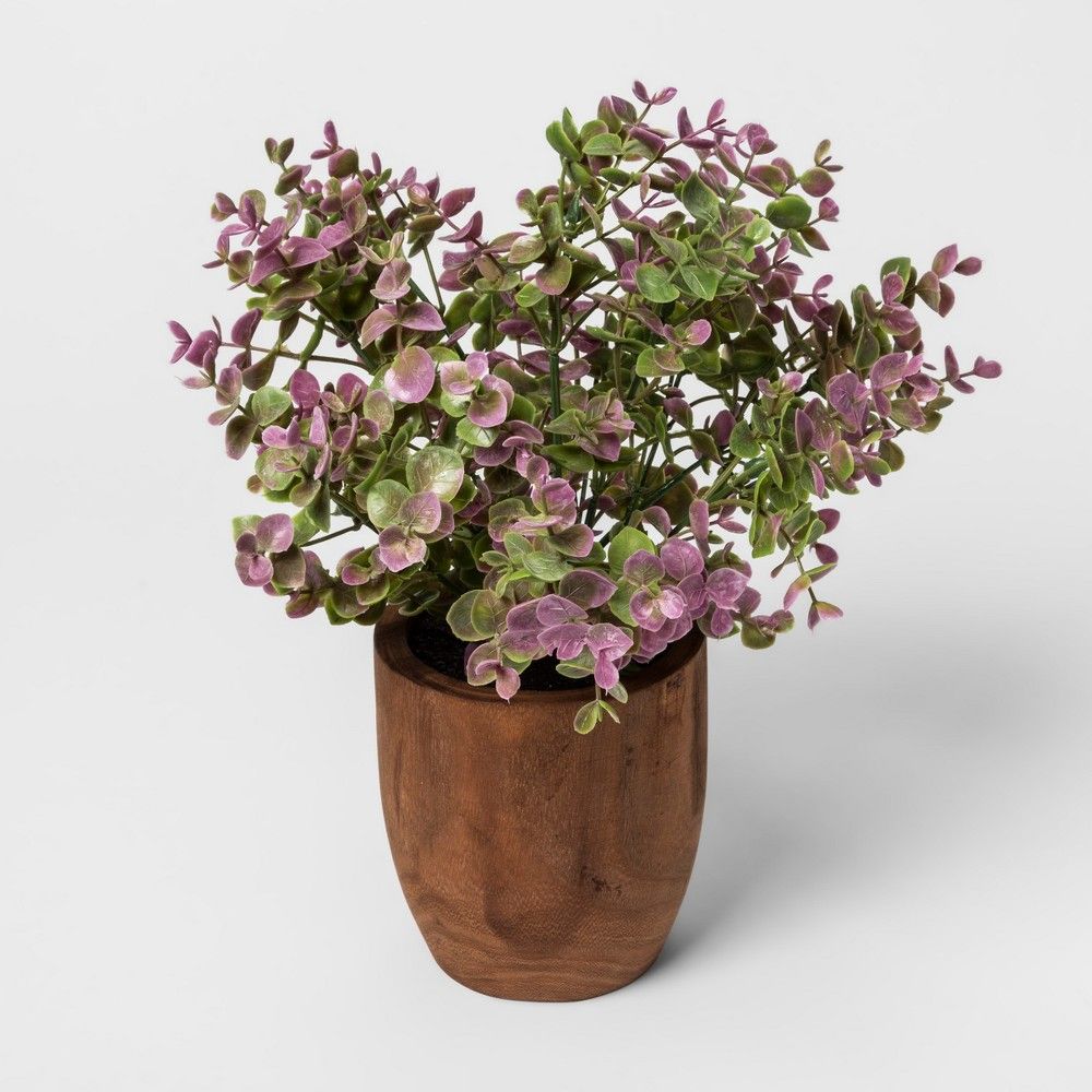 Faux Plant in Wooden Pot - Threshold | Target
