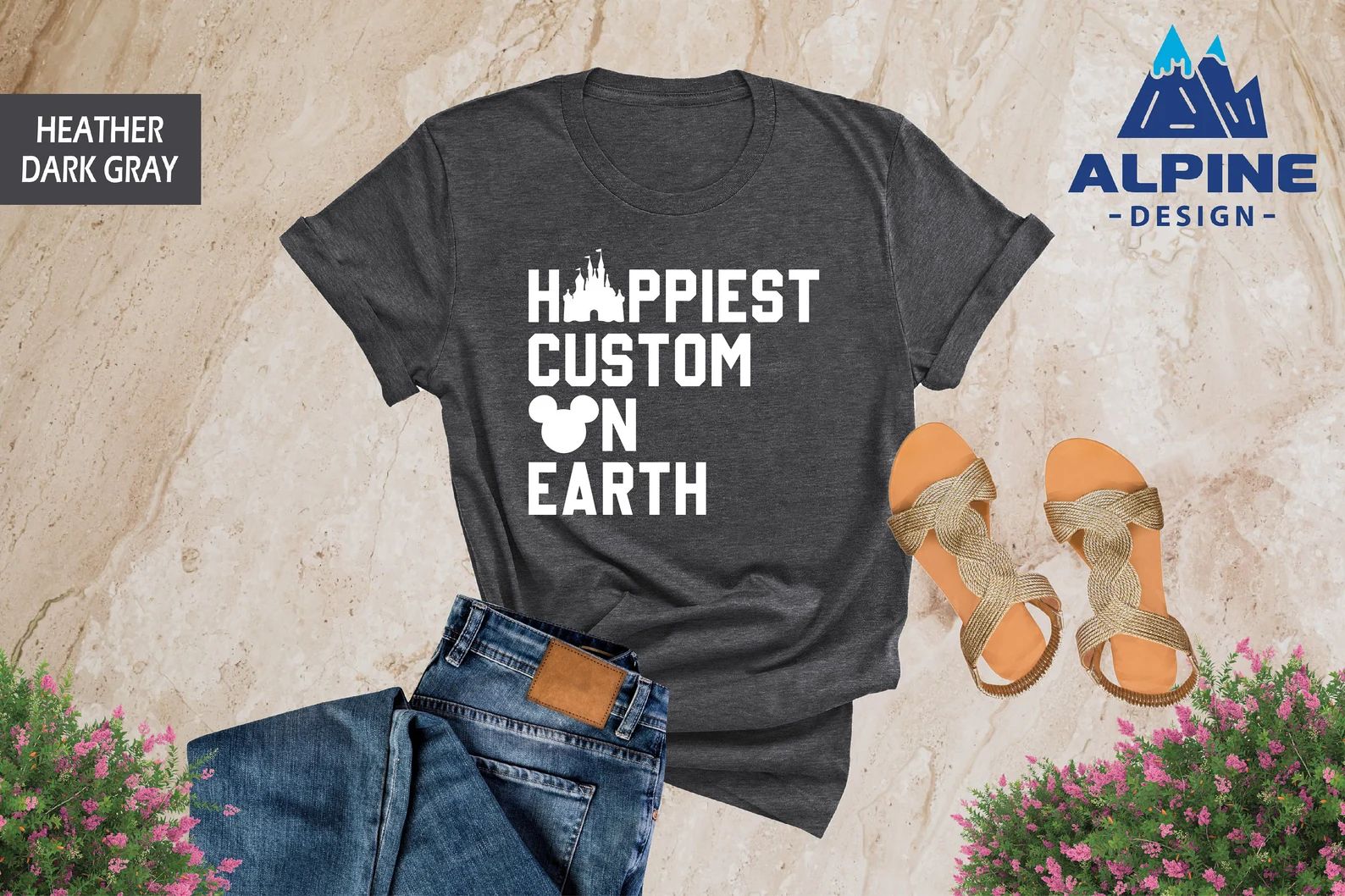 Custom Happiest on Earth Shirt, Personalized Disney, Disney Vacation, Disney Gift, Disney Family,... | Etsy (US)