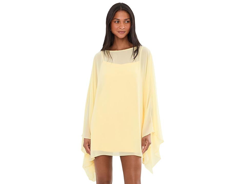 Show Me Your Mumu Olsen Mini Dress Women's Dress Pale Yellow Chiffon: XL, Polyester | Zappos.com