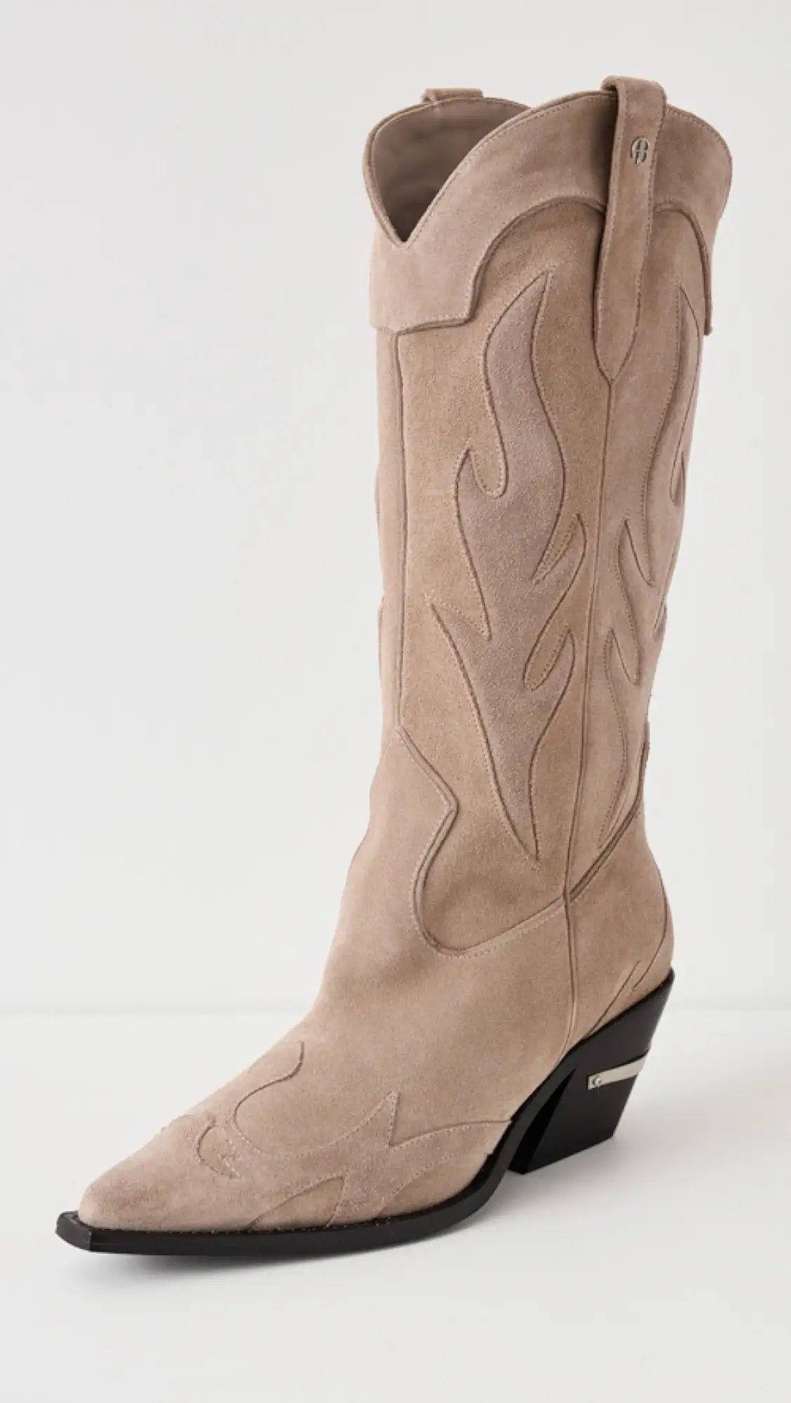 ANINE BING Mid Calf Tania Boots - Taupe Western | Shopbop | Shopbop