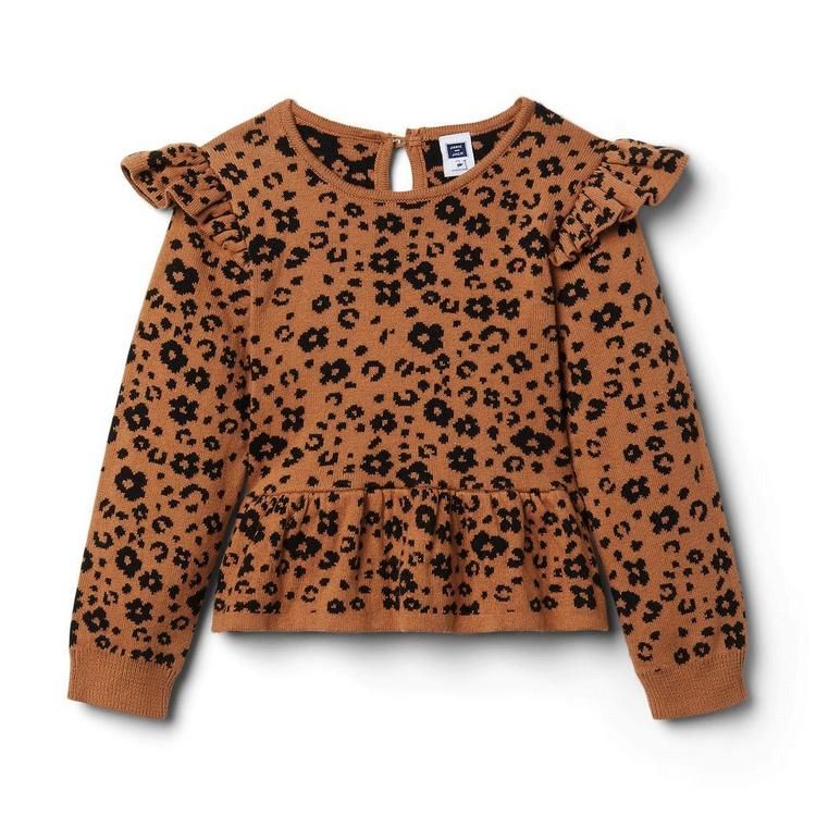 Leopard Peplum Sweater | Janie and Jack