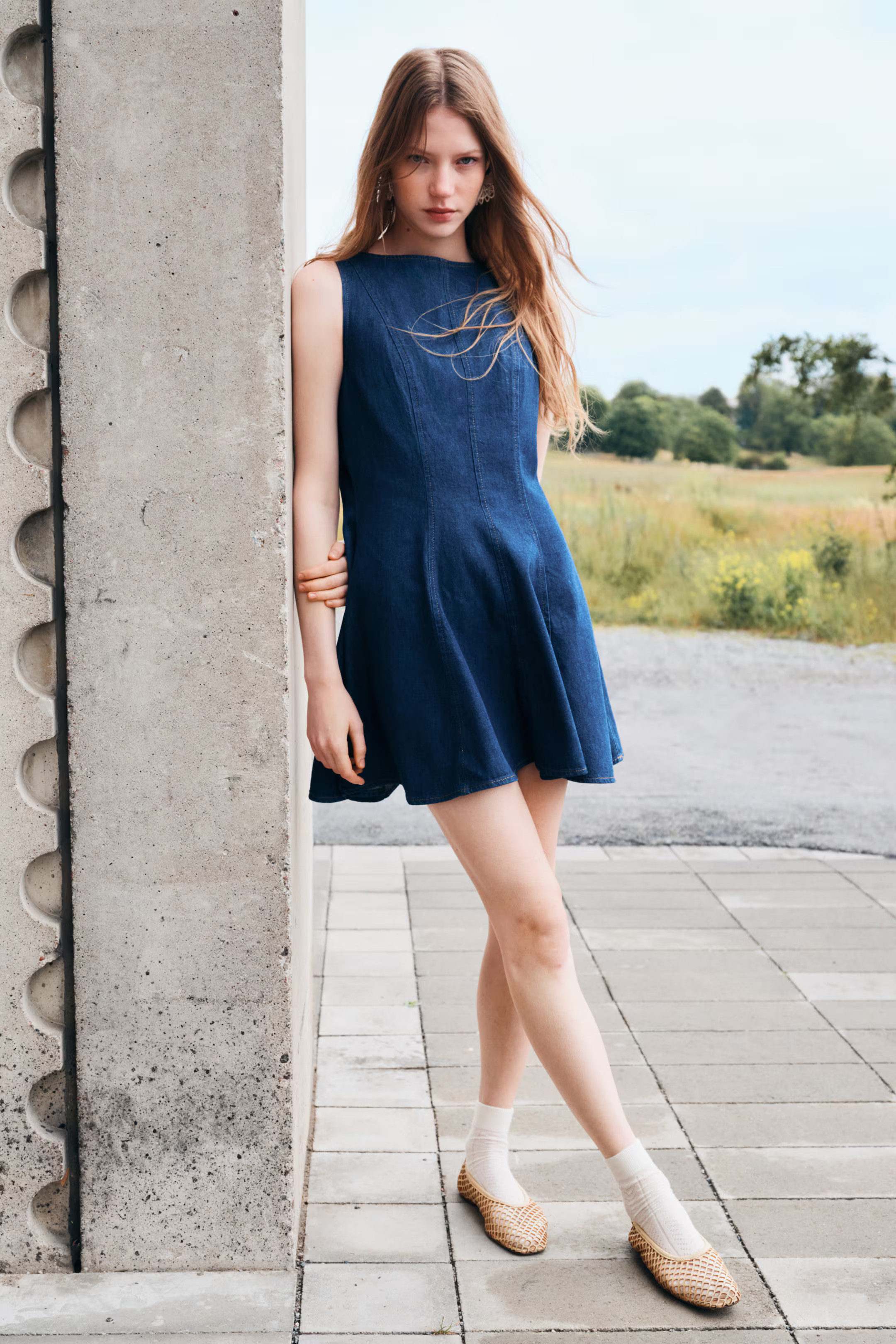 Flared-skirt denim dress | H&M (UK, MY, IN, SG, PH, TW, HK)