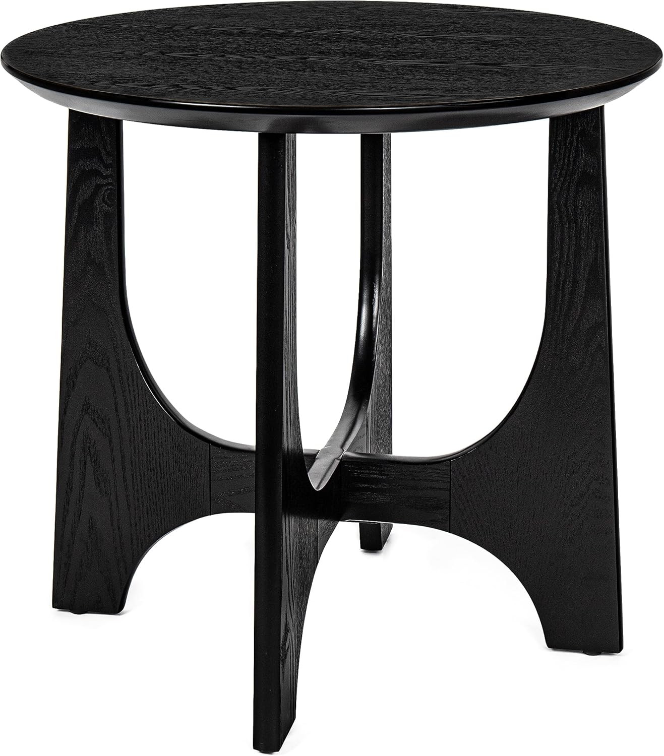 Modern 25" Round End Table Wooden Side Table,Night Stand Accent Table Sofa Table Bedside Table fo... | Amazon (US)