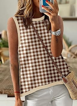 Dokotoo Womens Summer Tops 2026 Casual Striped Color Block High Neck Tank Top Loose Knit High Low... | Amazon (US)