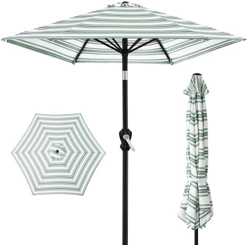 Best Choice Products 10ft Outdoor Steel Polyester Market Patio Umbrella w/Crank, Easy Push Button... | Amazon (US)