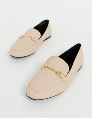 Park Lane – Flache Loafer mit Metallbesatz in Hellrosa | ASOS DE