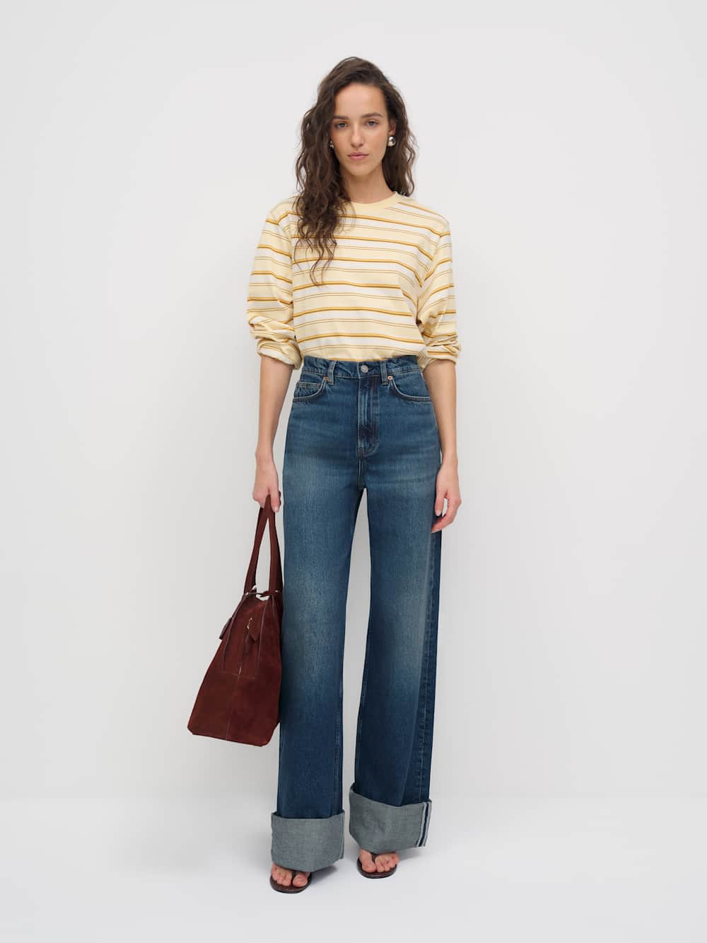 Cary High Rise Slouchy Wide Leg Jeans | Reformation (Global)