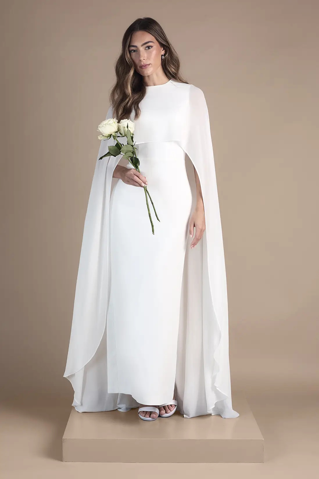 Cape Maxi Wedding Dress | Karen Millen