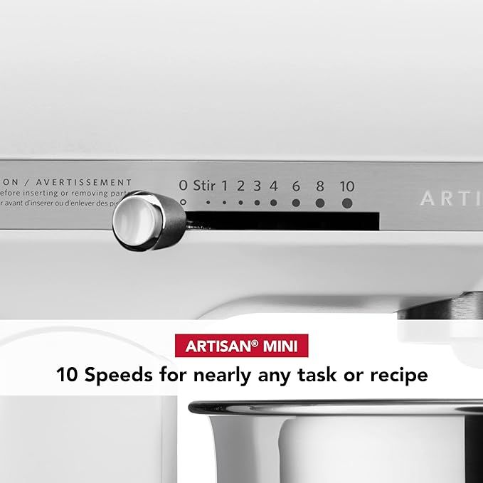 Kitchenaid Artisan Mini Plus 3.5-Qt. Tilt-Head Stand Mixer with Flex Edge Beater,Matte White | Amazon (US)