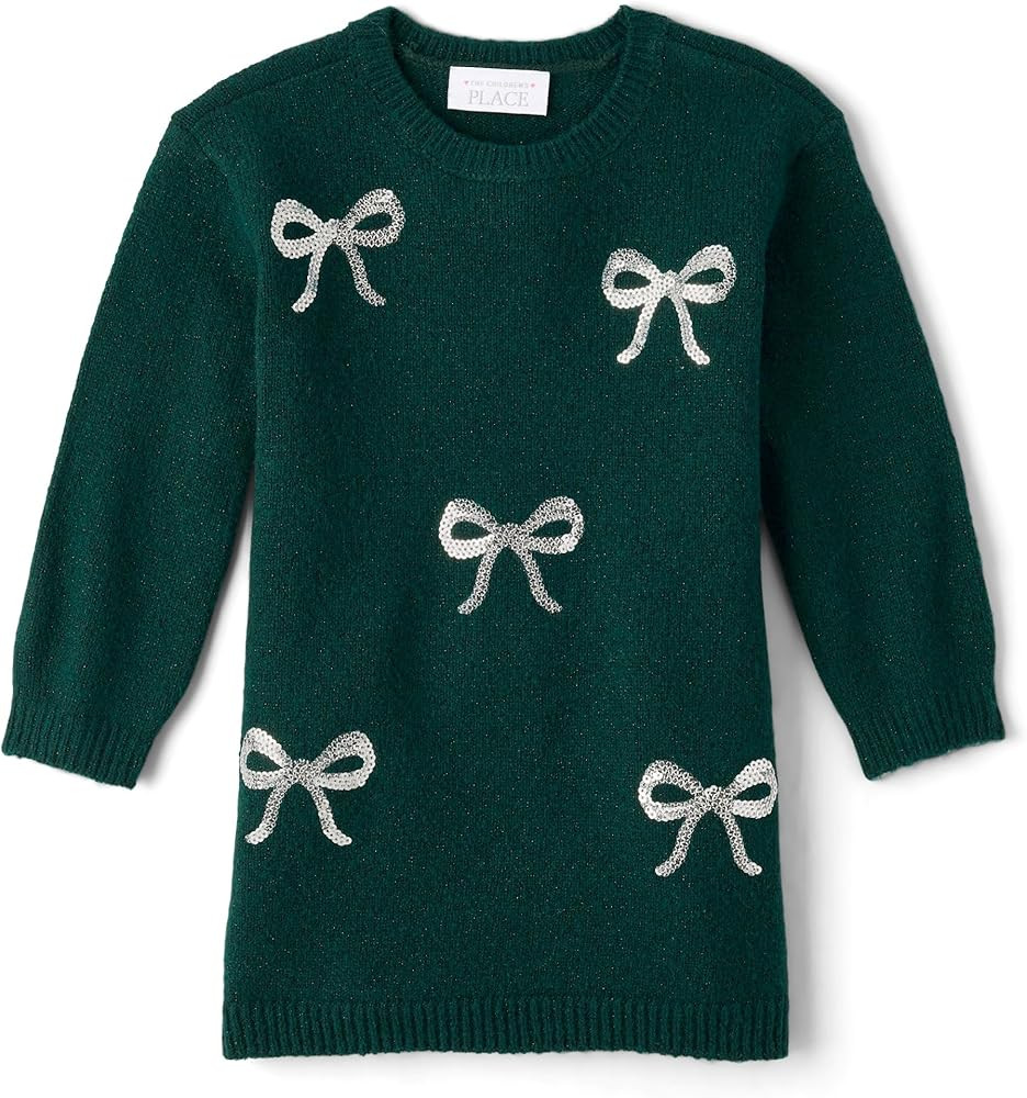 The Children's Place Baby and Toddler Girls' Long Sleeve Sweater Dress | Amazon (US)